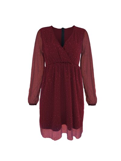 Damen Mini Kleid Ballonärmel