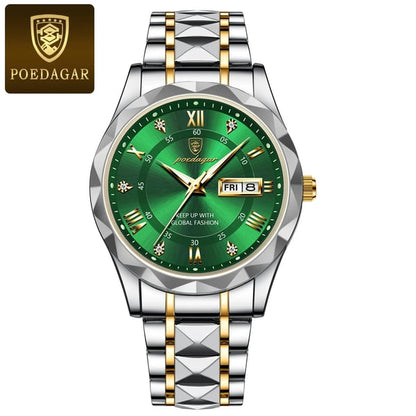 Herrenuhr 316L Edelstahl Miyota-Quarzwerk Hardlex-Glas 3ATM