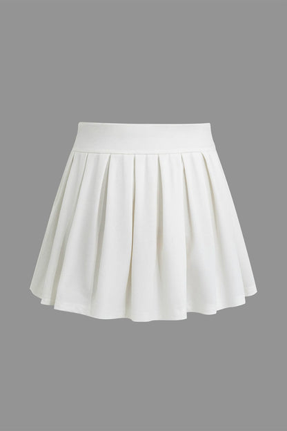 Damen Zweiteiler-Set mit Weste und Faltenrock Elegantes Design