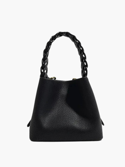 Yamina Damen Handtasche Strukturiert Geflochtener Griff