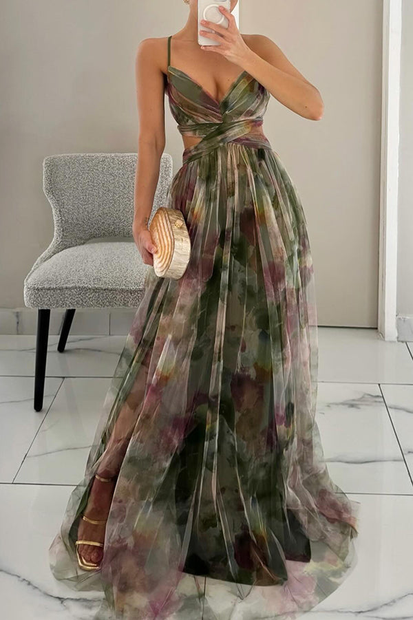 Damen Maxi-Kleid Faltenrock