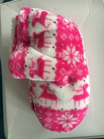 Weihnachtliche Damen Hausschuhe Korallenfleece Warm