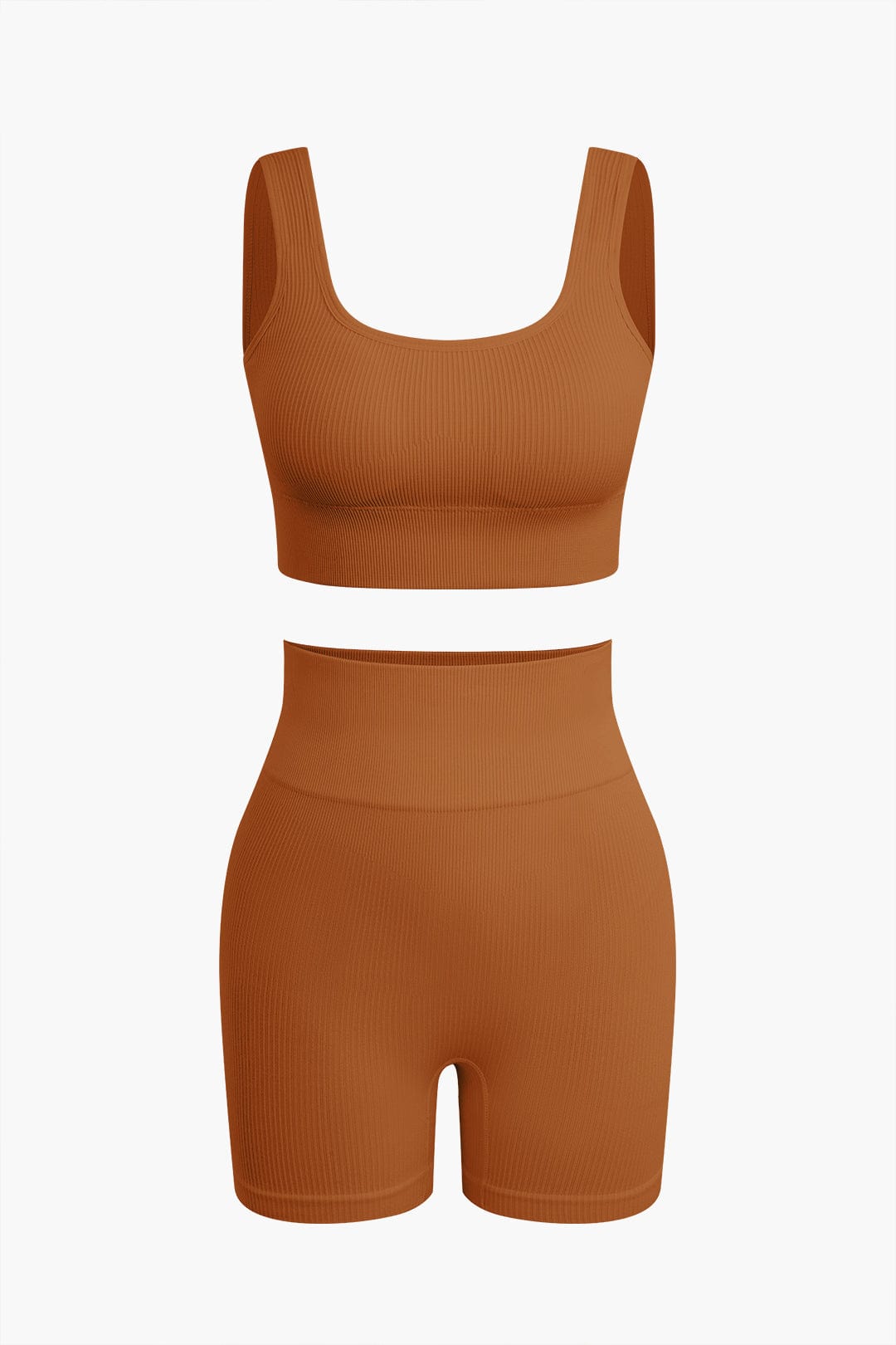 Damen Sport-Set Nahtlos Crop- Yoga-Shorts