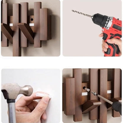 Holzgarderobe Mit Flexiblen Magnethaken Stilvoll