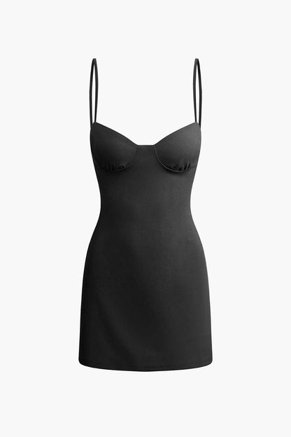 Damen Spaghettiträgerkleid Figurbetonend Elegantes Kleid