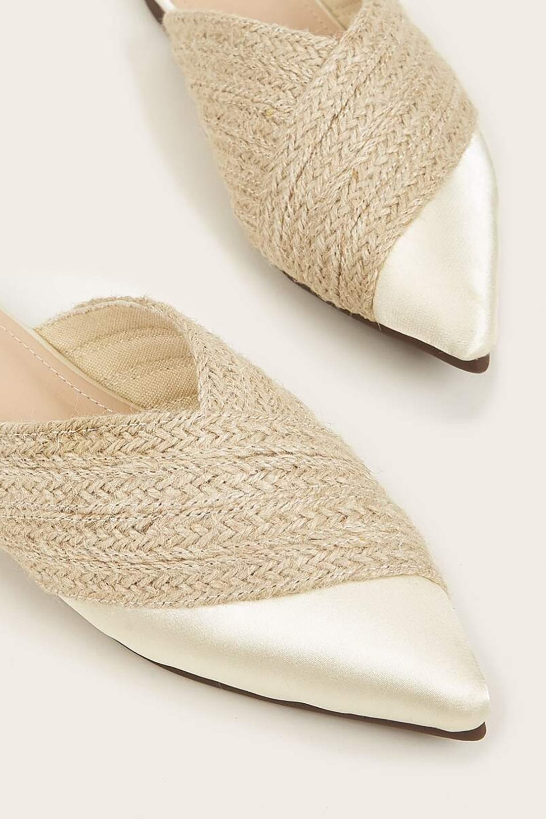 Damen Espadrille Mules Spitze
