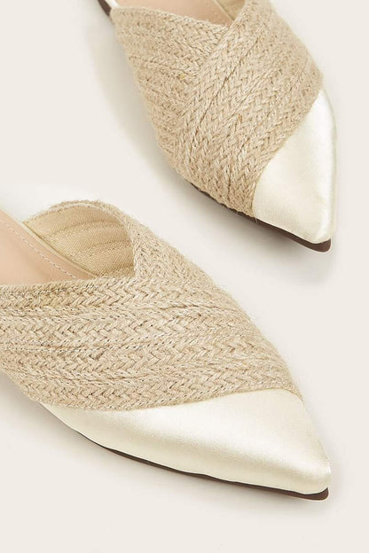 Damen Espadrille Mules Spitze