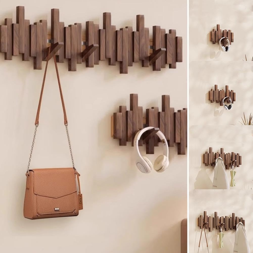 Holzgarderobe Mit Flexiblen Magnethaken Stilvoll
