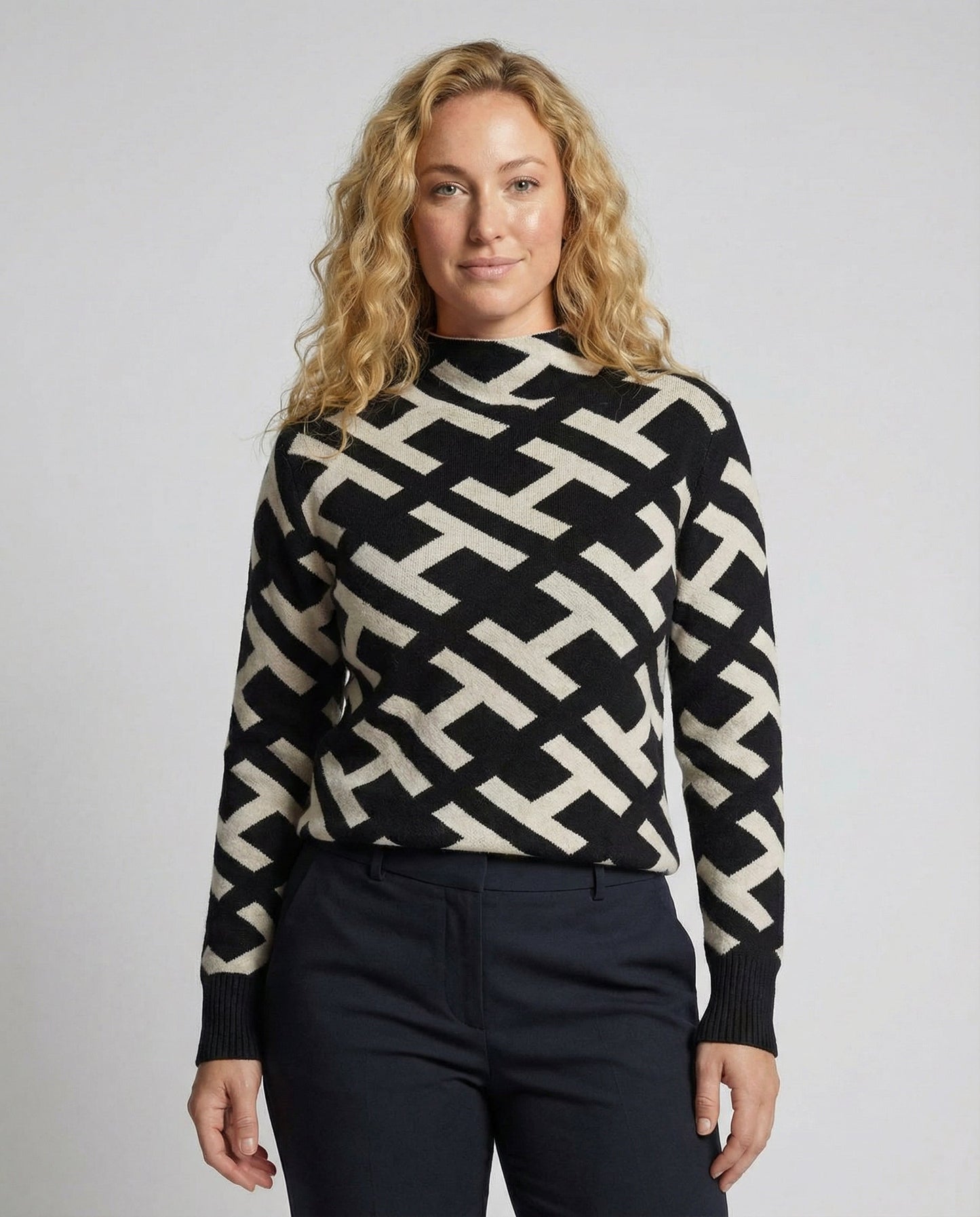 Damen Geometrischer Pullover Bequem - Norvielle