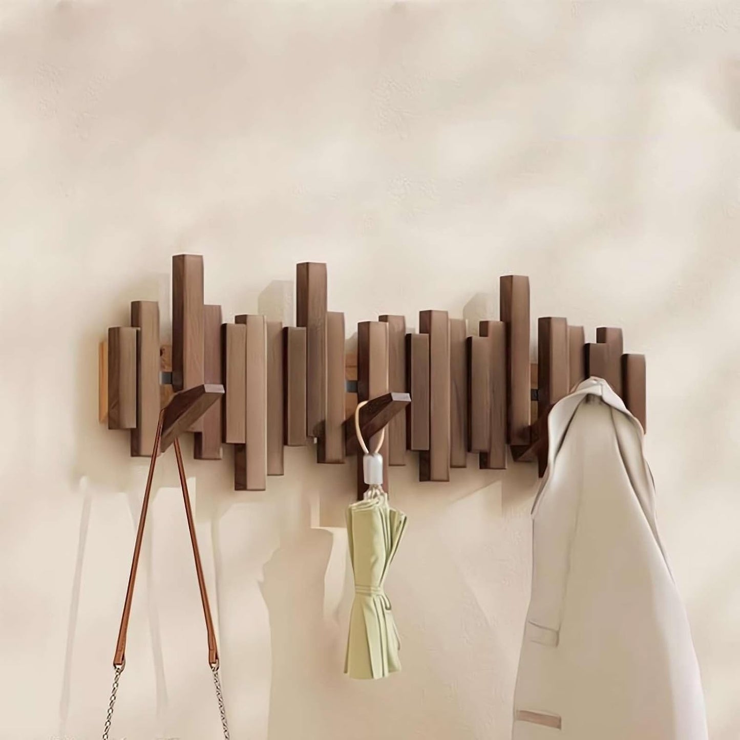 Holzgarderobe Mit Flexiblen Magnethaken Stilvoll