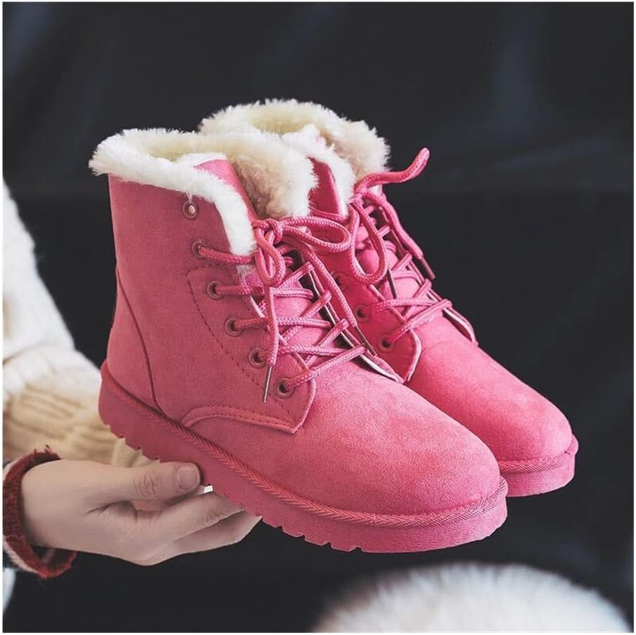 Damen Schnürstiefeletten Warmfutter Rutschfeste Sohle