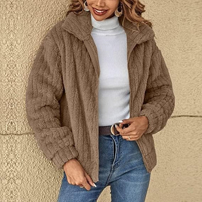 Damen Plüsch-Pullover Winterweich