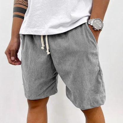 Herren Cord Shorts Kordelzug Beige - Norvielle