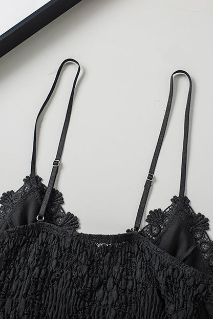 Damen V-Ausschnitt Cami Spitze Cropped