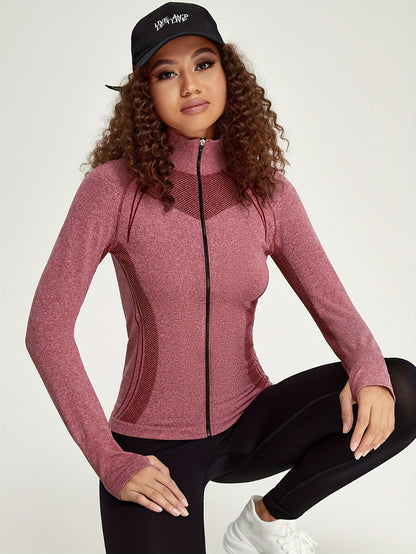 Elisa Damen Sportjacke Nahtlos Reißverschluss