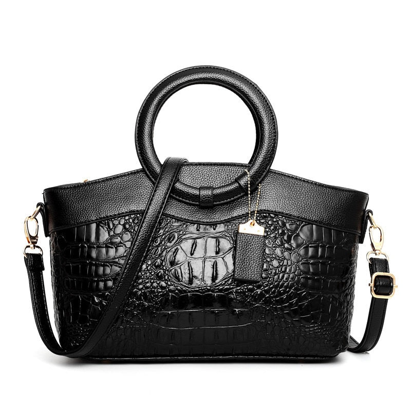 Luxe Handtasche Krokodilmuster Leder