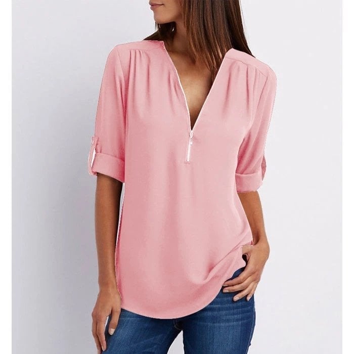 Norvielle Damen Bluse Lockere Stil