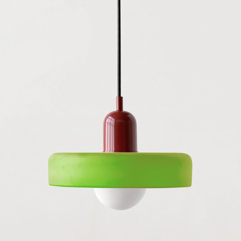 Bauhaus Pendelleuchte Farbiges Glas