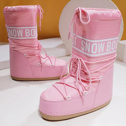 Lunéa Snow Boots Damen rosa– leichte Winterboots mit Plateausohle