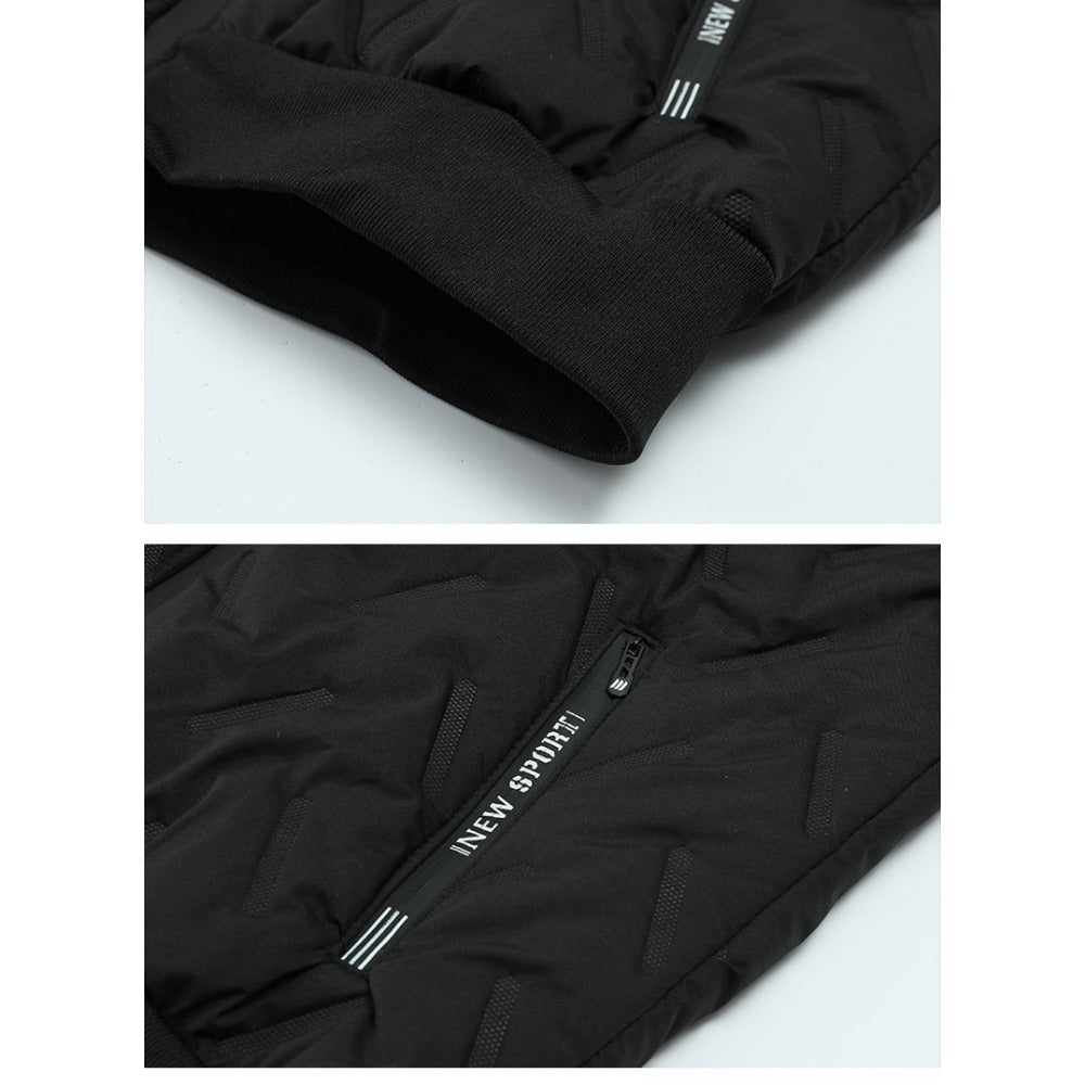 Herren Winterjacke Fleece Reißverschluss Oliviero