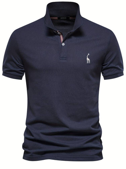 Herren Slim Fit Poloshirt Klassisch Weiß