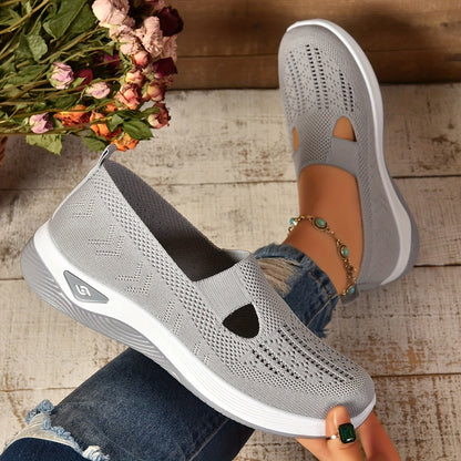 Norvielle Damen Slip-On Sneaker Atmungsaktives Mesh