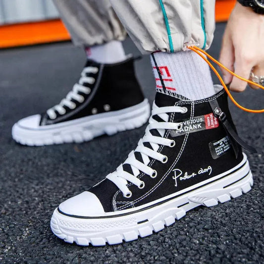Herren Sneaker High Urbaner Stil Leicht Schwarz - Norvielle