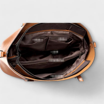 Damen Schultertasche Klassischer Stil Leder
