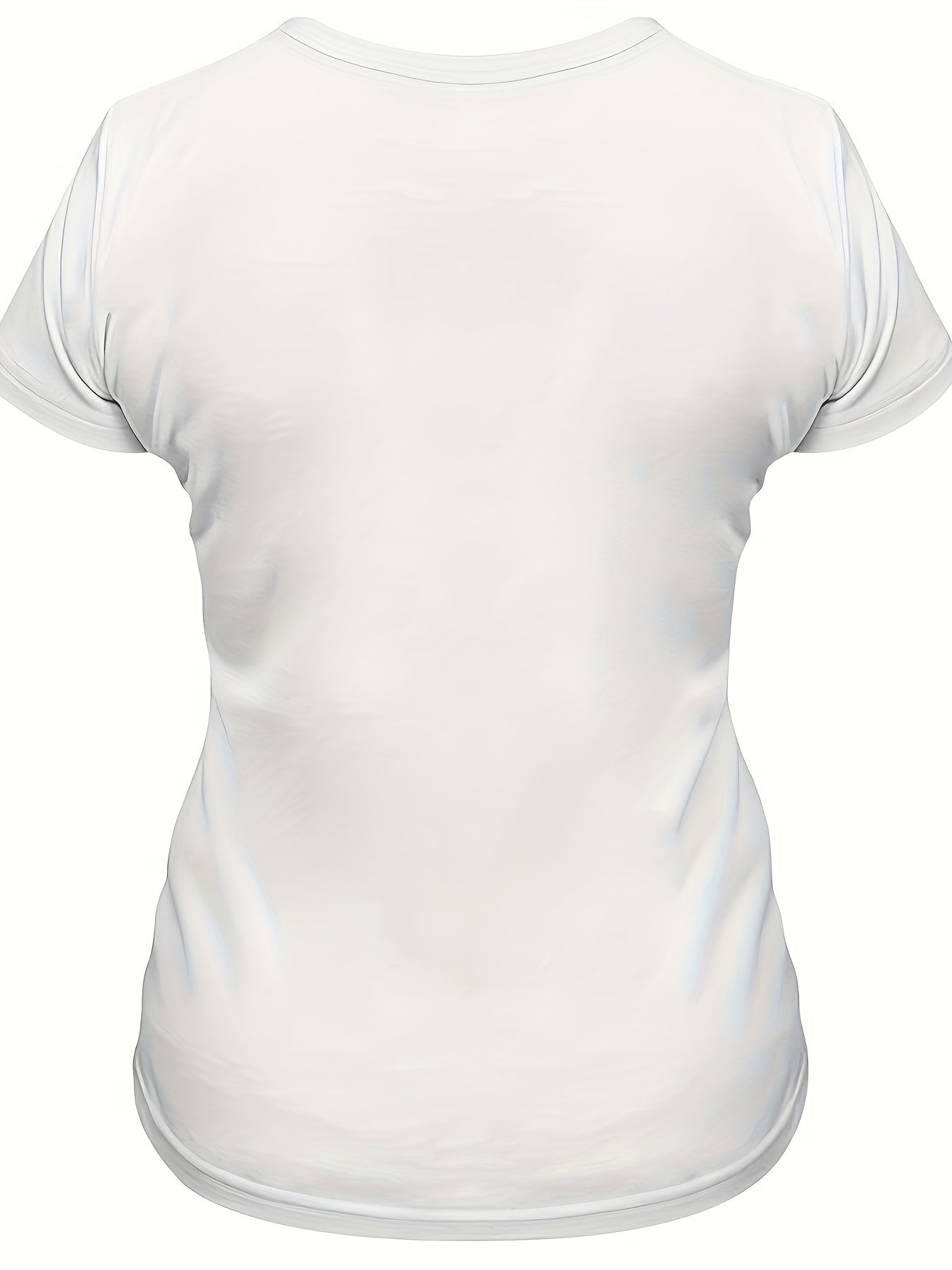 Damen T-Shirt mit Hühnerdruck Rundhalsausschnitt Kurze Ärmel Lässig - Norvielle