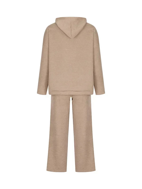 Damen Hoodie Set Gestreift Baumwolle