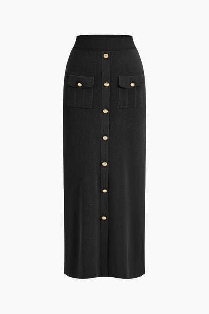 Damen Strick-Set Blazer Rock
