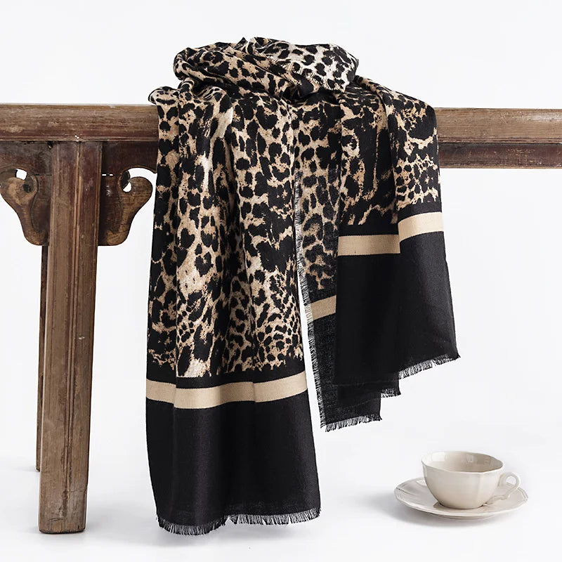 Norvielle Damen Schal Leopardenmuster - Norvielle