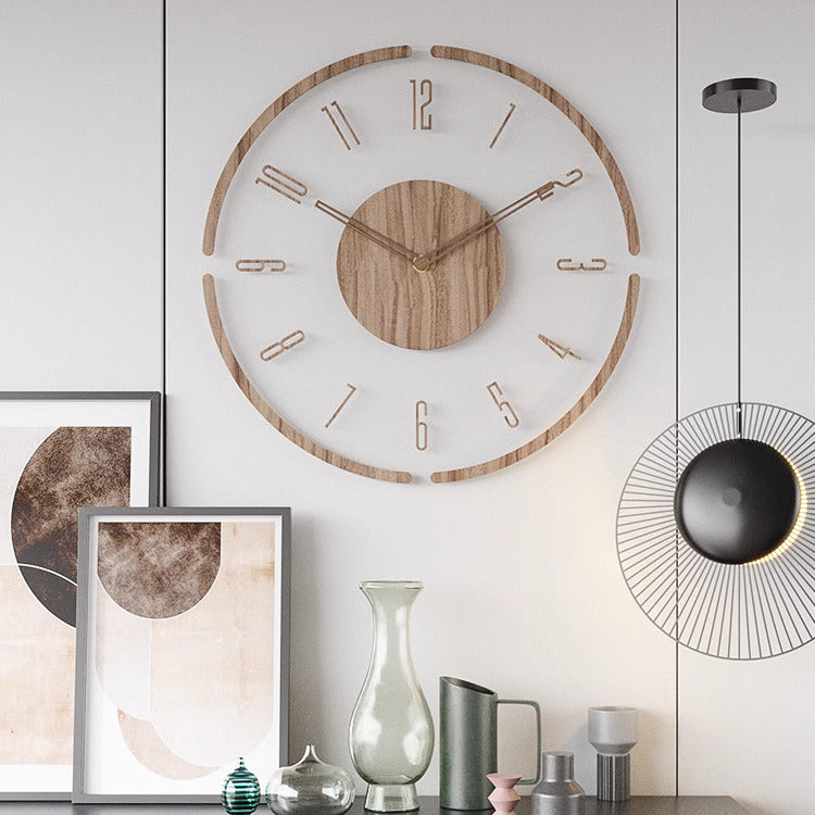 Nordora Holzwanduhr Lautlos Design