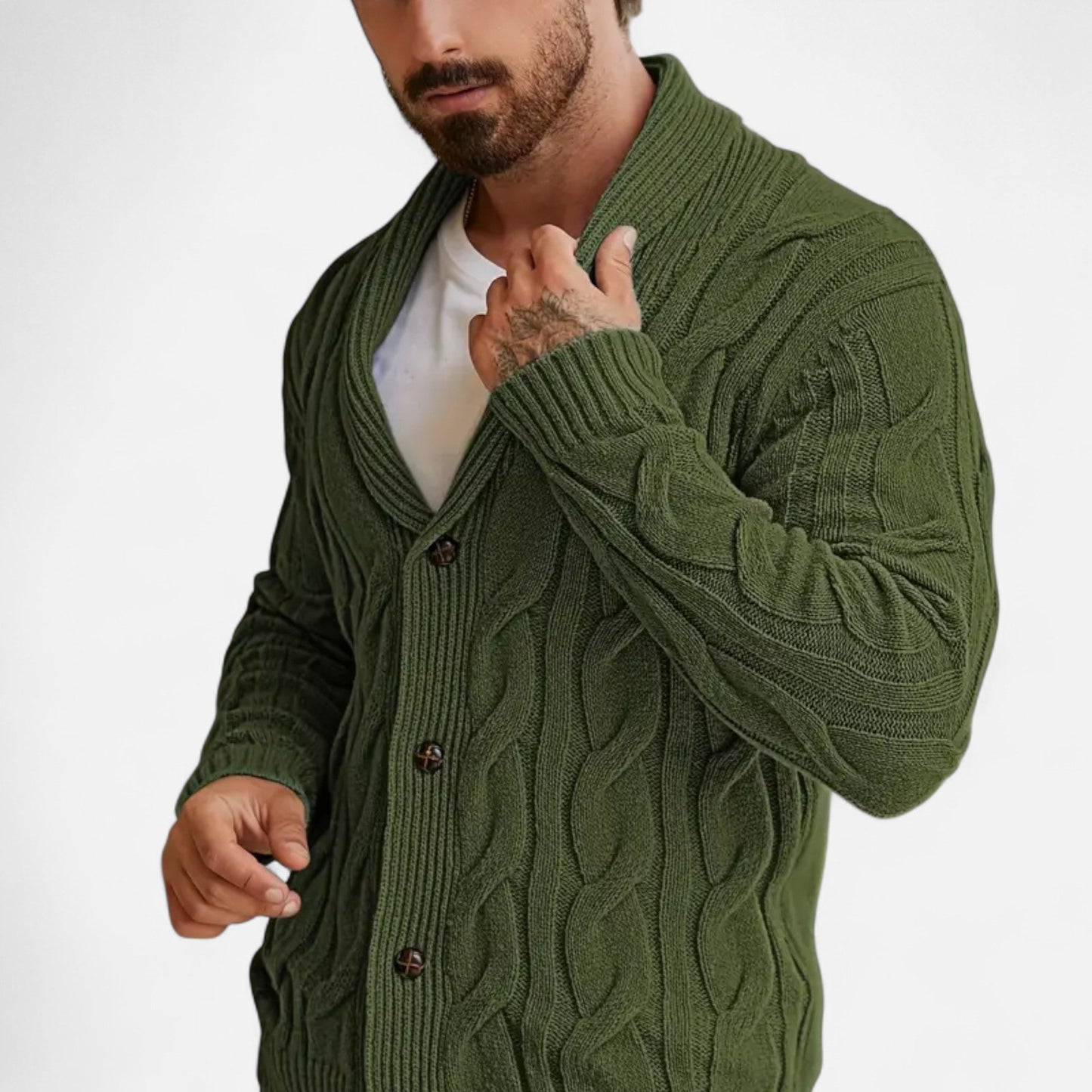 Herren Strickcardigan Klassisch mit Knöpfen
