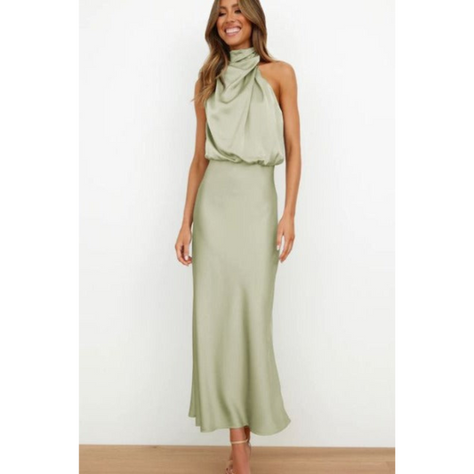 Damenkleid Halfterform Midilänge - Norvielle
