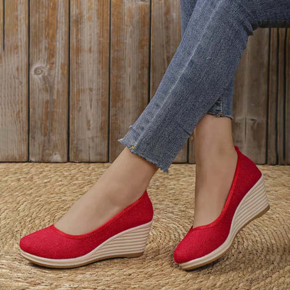 Norvielle Damen Keilschuhe Lässig