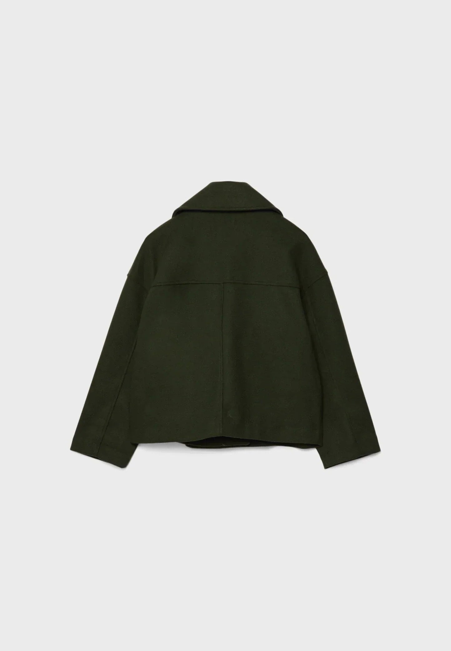 Damen Kurzjacke Reverskragen Doppelreiher Elegante Unifarbe