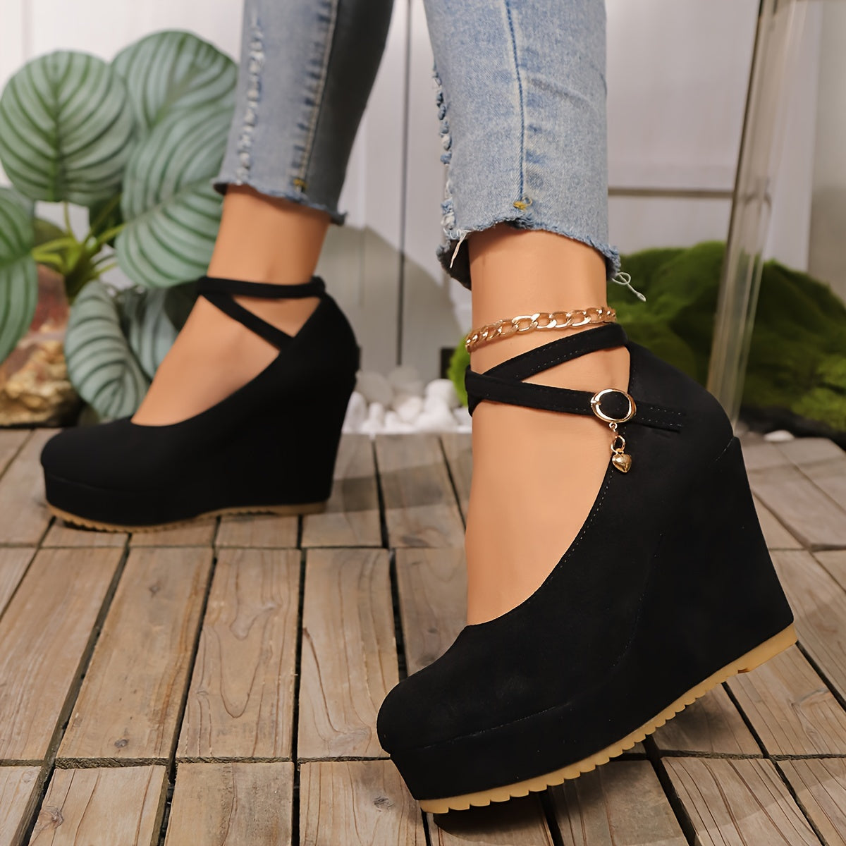 Norvielle Damen Schuhe Keilabsatz Elegantes Design