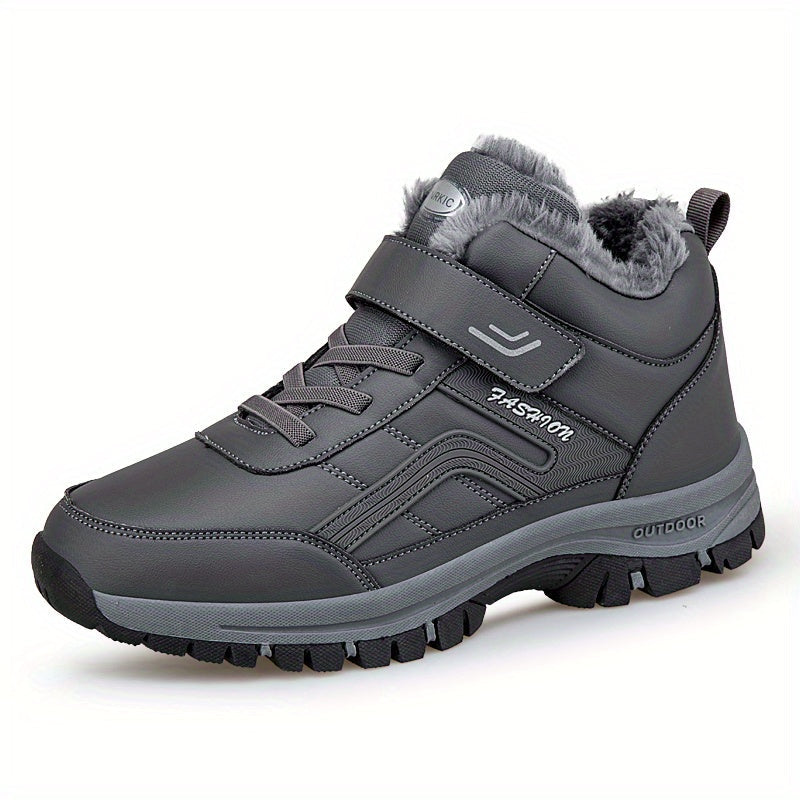 Herren Winterstiefel Sneaker-Stil Warmfutter Mittelhoher Schnitt