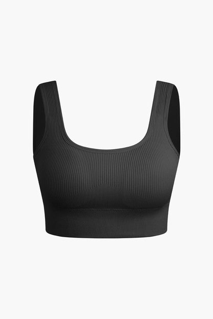 Damen Sport-Set Nahtlos Crop- Yoga-Shorts