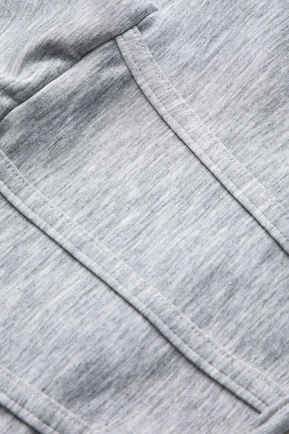 Damen Sweat-Zweiteiler-Set Cropped-Pullover Skaterrock Grau