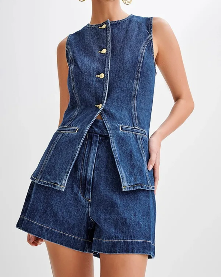 Norvielle Damen Denim Sommerjacke