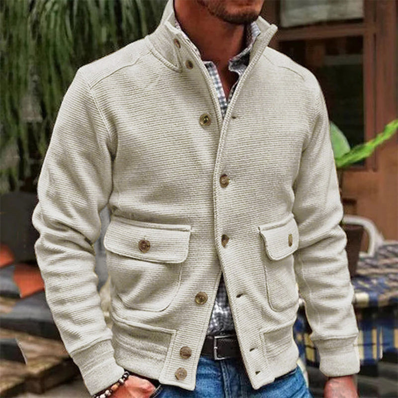 Herren Freizeitjacke Lässig Elegant Beige