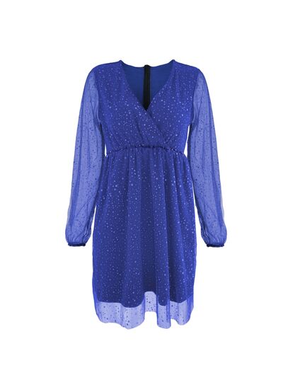 Damen Mini Kleid Ballonärmel