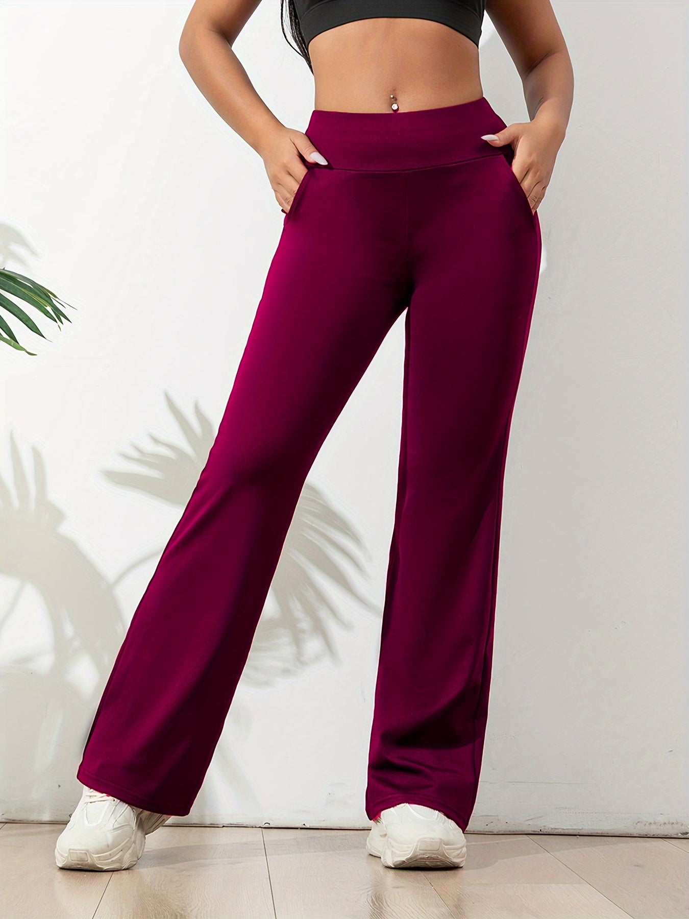 Damen Yogahose Bequem Stretch