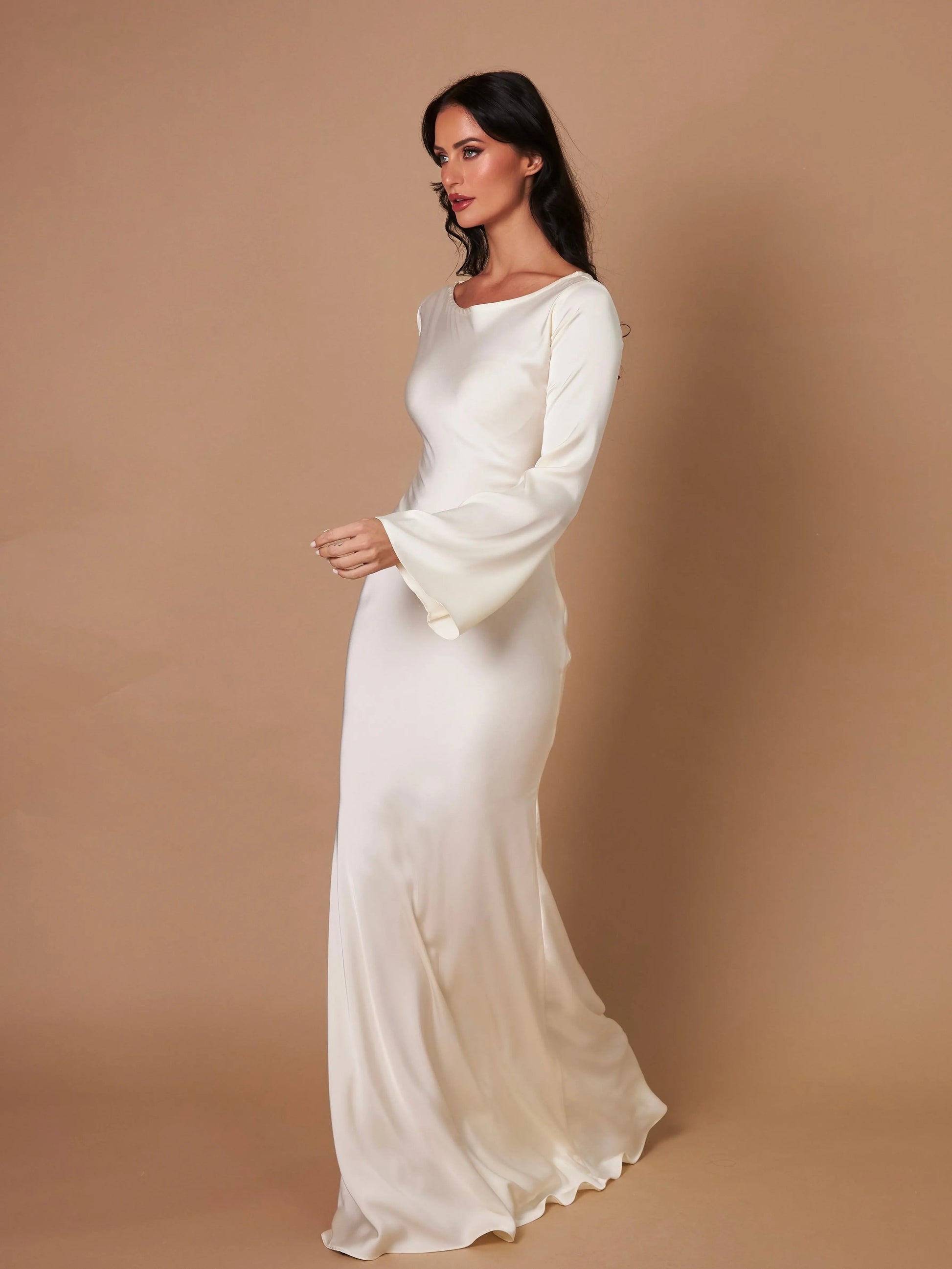 Sophie | Langärmliges Maxikleid – Fließender Schnitt für Eleganz und Komfort Zendoo.de
