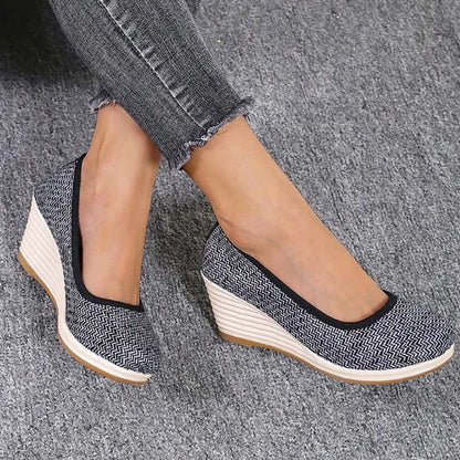 Norvielle Damen Keilschuhe Lässig