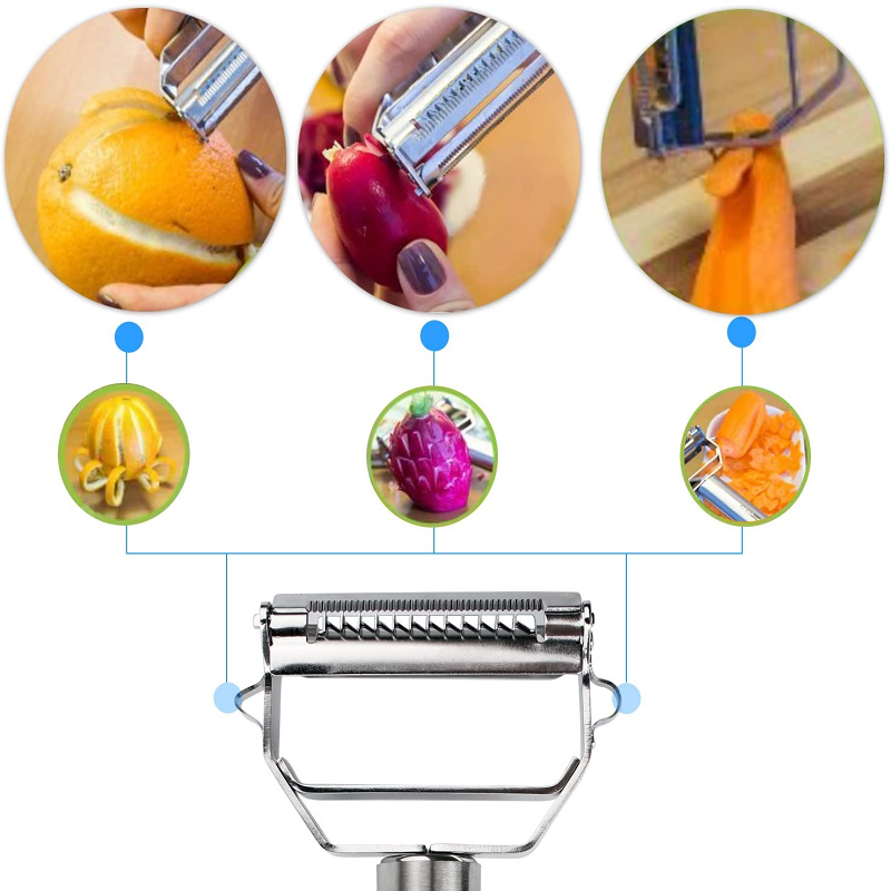 Edelstahl Gemüseschäler Julienne-Schneider Scharf