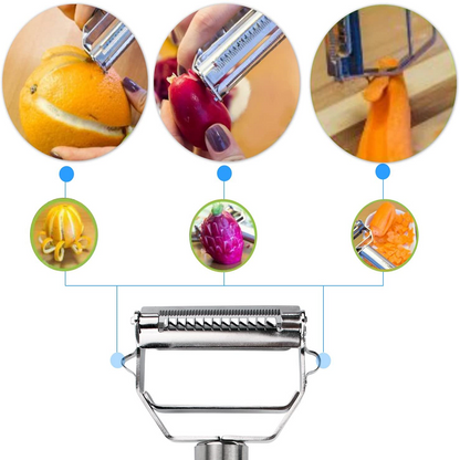 Edelstahl Gemüseschäler Julienne-Schneider Scharf