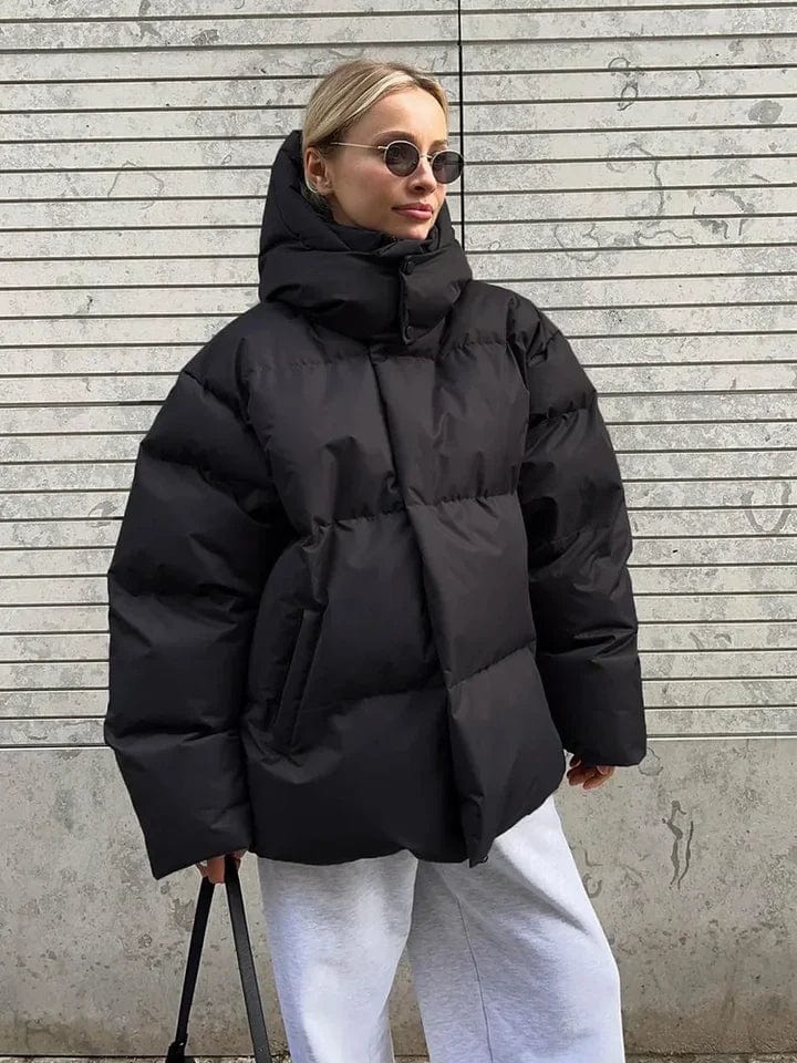Damen Pufferjacke Oversized mit Stepp-Design und hohem Kragen - Norvielle